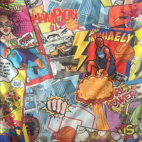 Comic Print Long Sleeve Mesh Dress - Picture 4 of 4